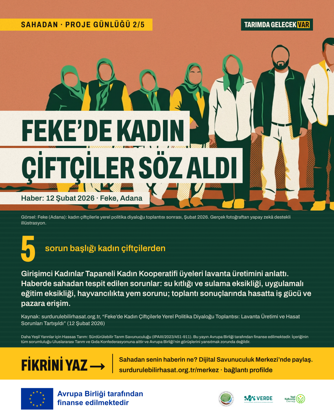 Feke'de kadın çiftçiler söz aldı