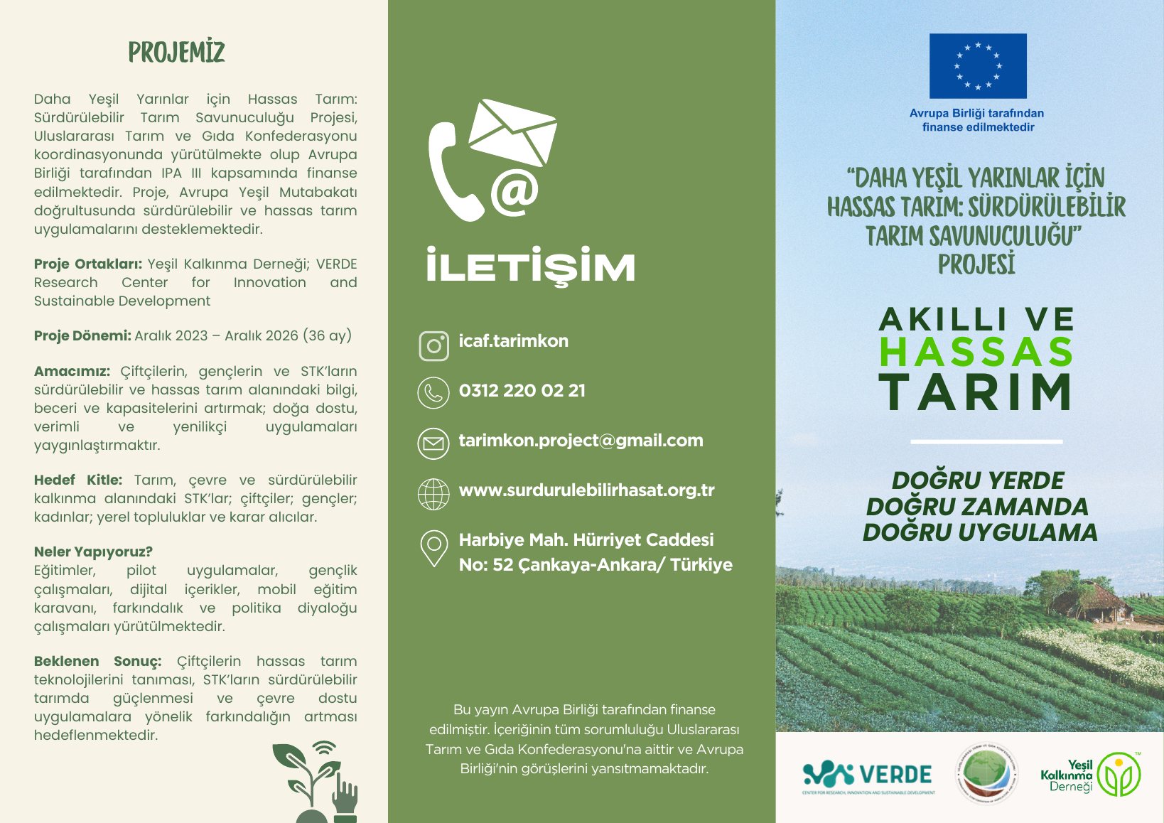 Akıllı ve hassas tarım: doğru yerde, doğru zamanda, doğru uygulama: dış yüz