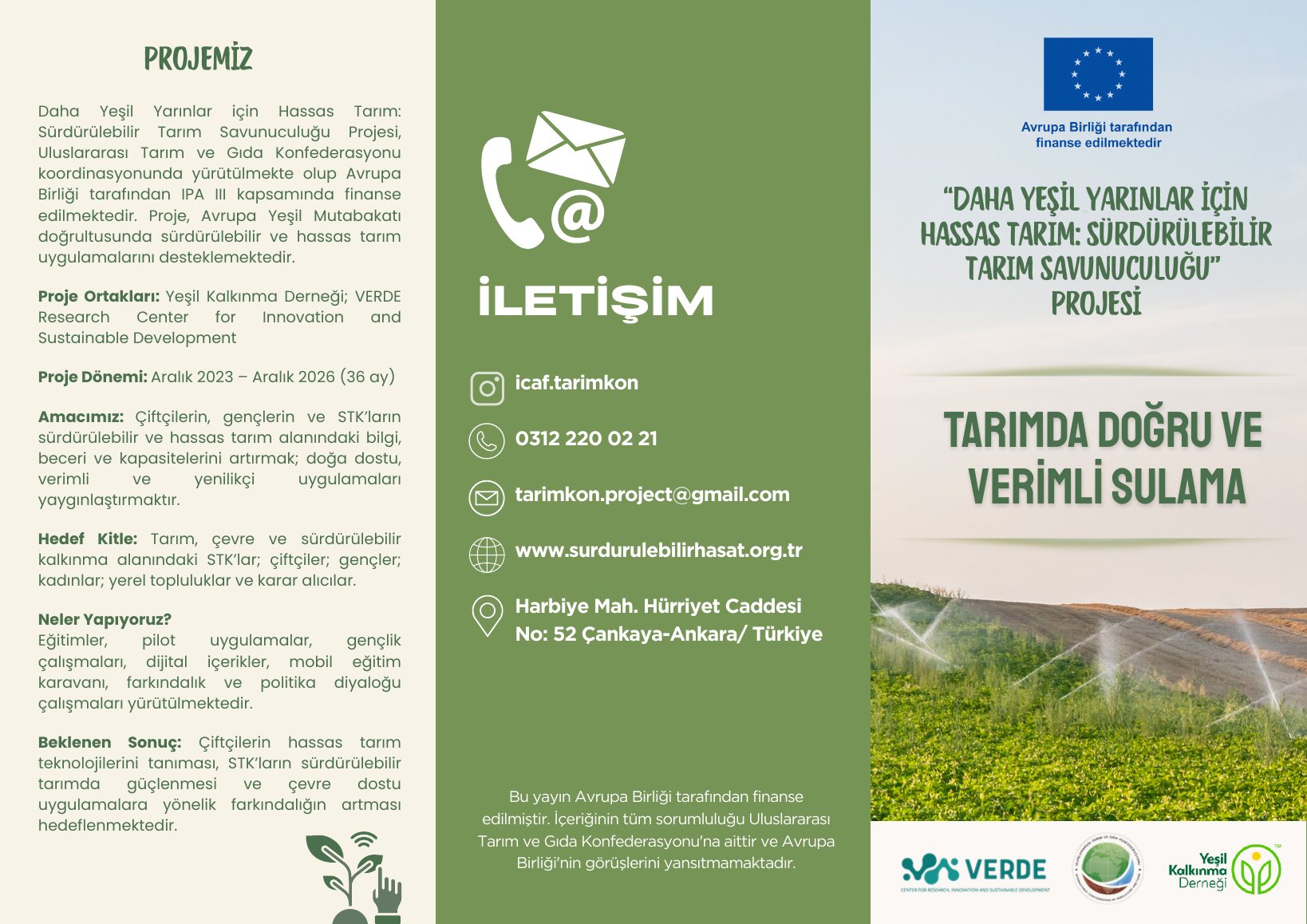 Tarımda doğru ve verimli sulama: dış yüz