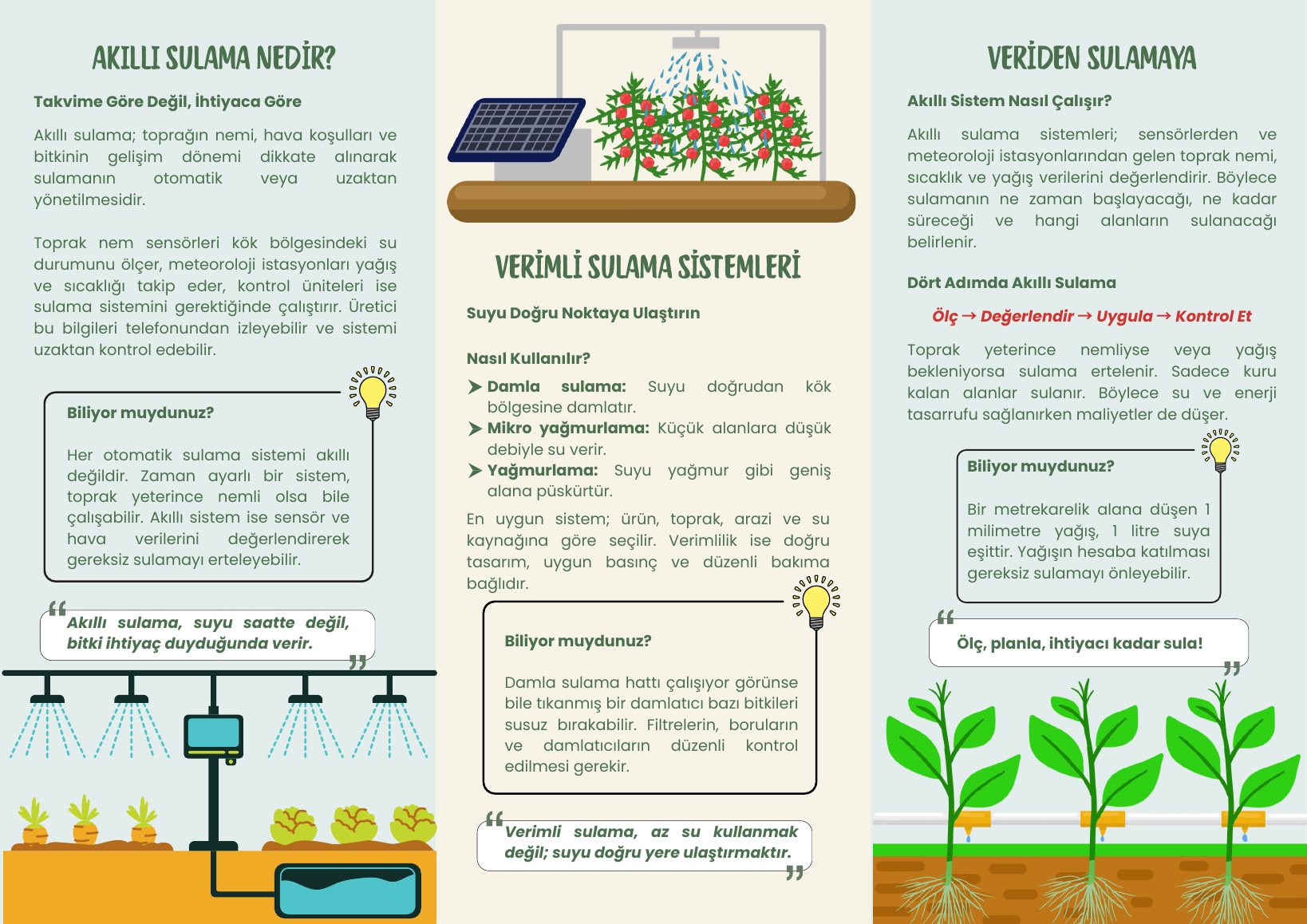 Tarımda doğru ve verimli sulama: i̇ç yüz
